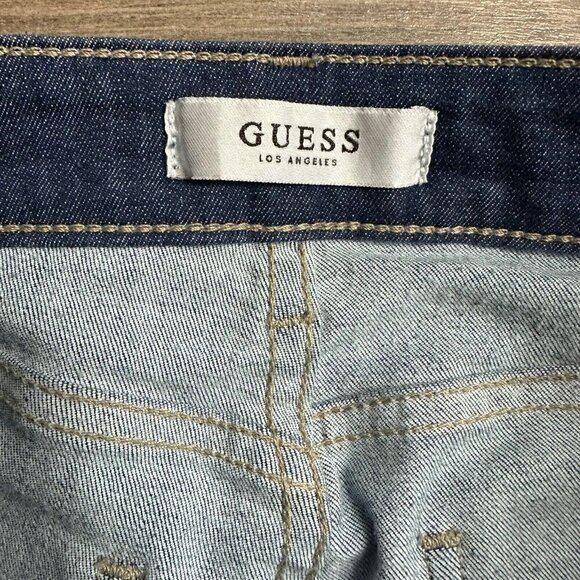 Guess Jegging Jeans Size 27 Capri Stretch Denim Blue - Picture 5 of 6